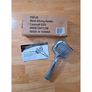 VTG Tomato Egg Holder Slice Tomatoes Onions Lemons Limes Guide Cutter in Box